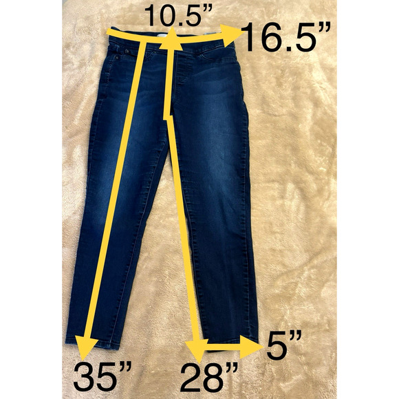 Signature by Levi Strauss Womens Totally Shaping Pull-on Skinny Jeans Size 32/28 - Picture 8 of 8